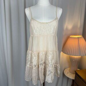 Free People Lace Tiered Cami Dress/Slip (Tag Removed) Small